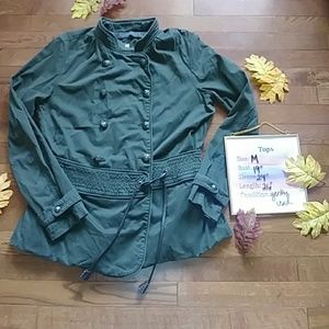 Army green utility jacket